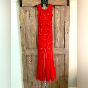 Women’s red dress gown from Macys. Size 2